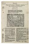 BIBLES, etc.  1568  The.holie.Bible.  First edition of the Bishops Bible.  Lacks first 3 leaves, with general title in facsimile.